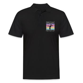 Pole Dance Tänzerin, Stangentanz, Pole Dancing - Männer Poloshirt - Schwarz - Vorne - Kai (181cm)