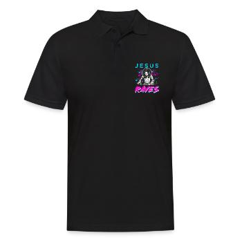 Rave, Techno, House, Party, EDM, Festival, Goa, Electro - Polo Homme - noir - Devant - Kai (181cm)