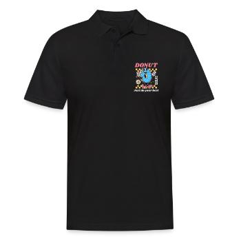 Groovy Testing Day School Outfits Für Alle Klassen - Männer Poloshirt - Schwarz - Vorne - Kai (181cm)