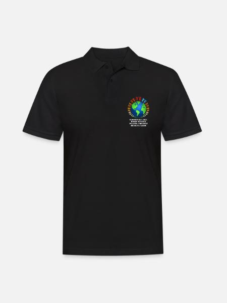 Nice "against racism" Refugees Welcome - Men's Polo Shirt - black
