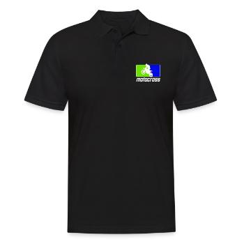Motocross Enduro Motorcycle Supermoto Motorbike - Men's Polo Shirt - black - Front - Kai (181cm)