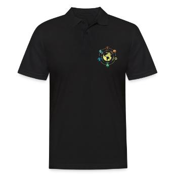 Protection de l’environnement, Conservation de la nature, Protecteur des océans, Planète - Polo Homme - noir - Devant - Kai (181cm)