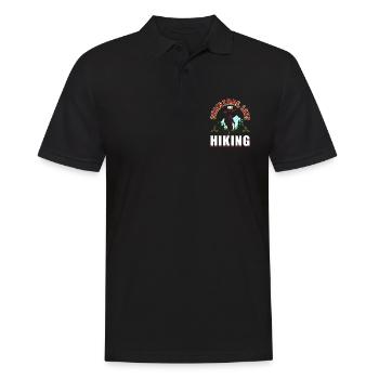 Frohes Fest Weihnachten, Liebe & Wandern - Männer Poloshirt - Schwarz - Vorne - Kai (181cm)