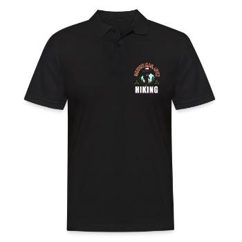 Frohes Fest Weihnachten, Liebe & Wandern - Männer Poloshirt - Schwarz - Vorne - Kai (181cm)