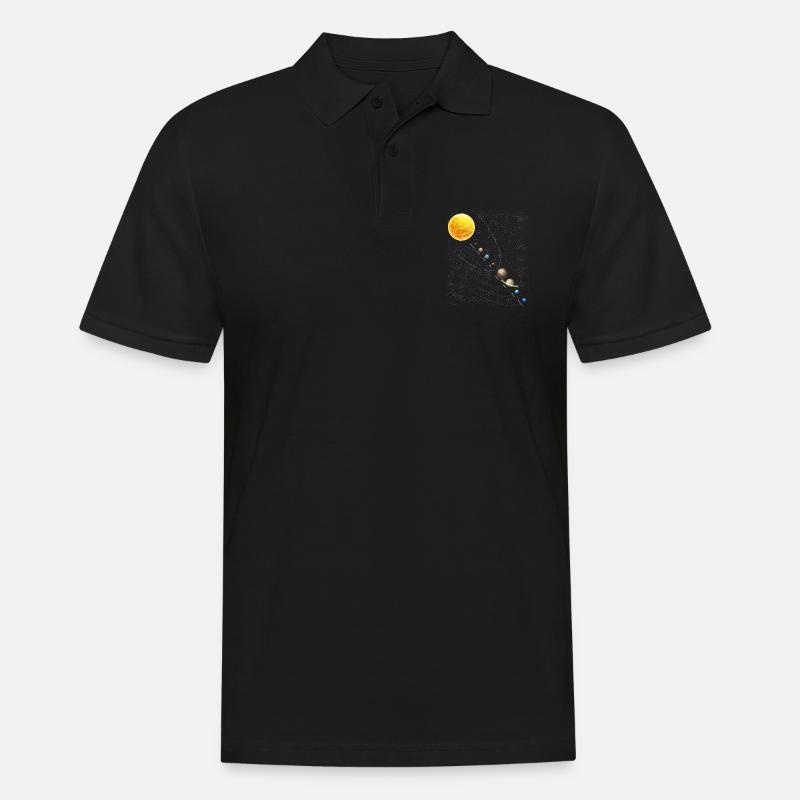 Planets Science Physics Universe Sun - Men's Polo Shirt - black