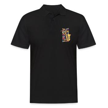 Musik Feiern: Saxophon Rock 'n' Roll -Künstler - Männer Poloshirt - Schwarz - Vorne - Kai (181cm)