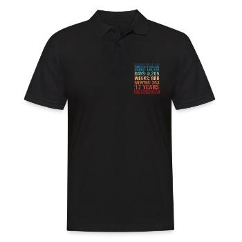 17 Jahre alt! Geburtstagsgeschenk 17. Geburtstag - Männer Poloshirt - Schwarz - Vorne - Kai (181cm)
