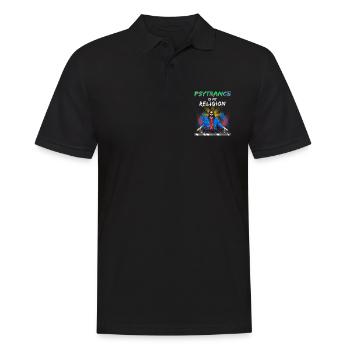 Techno House Party EDM Festival Goa Rave Psytrance - Männer Poloshirt - Schwarz - Vorne - Kai (181cm)