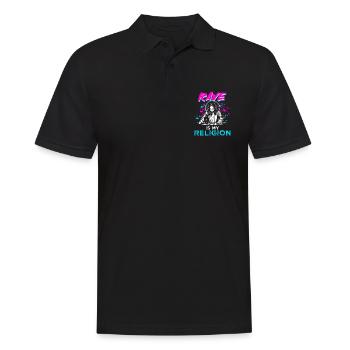 Rave, Techno, House, Party, EDM, Festival, Goa, Electro - Polo Homme - noir - Devant - Kai (181cm)