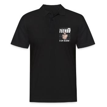 Techno House Party EDM Festival Goa Electro Rave - Polo Homme - noir - Devant - Kai (181cm)
