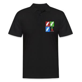 Madagascar Stimmungslevel Glücklich bis Ohne Sprit - Männer Poloshirt - Schwarz - Vorne - Kai (181cm)