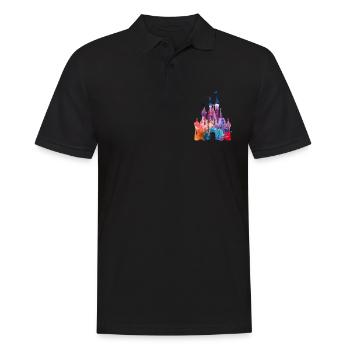 Aquarell Princess Castle - Männer Poloshirt - Schwarz - Vorne - Kai (181cm)