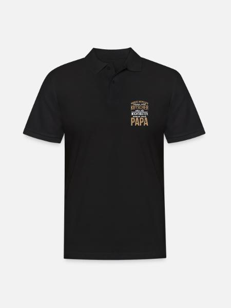 Geschenkidee Kutsche Kutscher - Männer Poloshirt - Schwarz