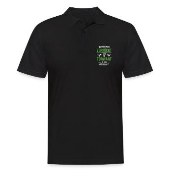 Torwart Fußball - Männer Poloshirt - Schwarz - Vorne - Kai (181cm)