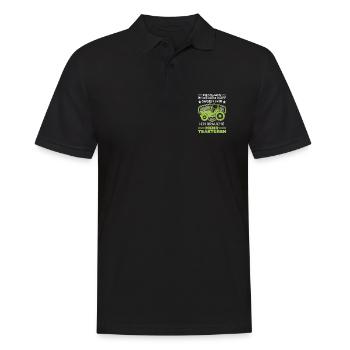 Traktor Landwirtschaft - Männer Poloshirt - Schwarz - Vorne - Kai (181cm)