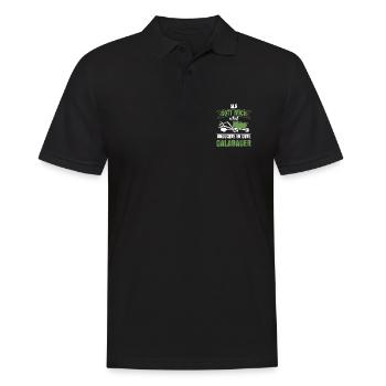 Galabau Gärtner - Männer Poloshirt - Schwarz - Vorne - Kai (181cm)