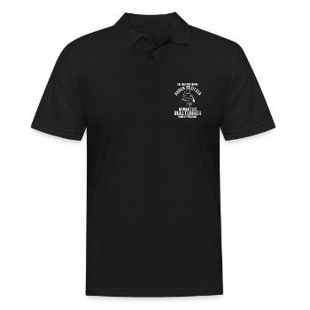 Bullterrier Hunde - Männer Poloshirt - Schwarz - Vorne - Kai (181cm)