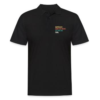 Carl Lustiger Spruch Vorname Name Carl - Männer Poloshirt - Schwarz - Vorne - Kai (181cm)
