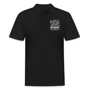 Funny Biologie Spruch Für Biologielehrer Geschenk - Männer Poloshirt - Schwarz - Vorne - Kai (181cm)