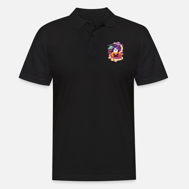 Halloween - Männer Poloshirt - Schwarz