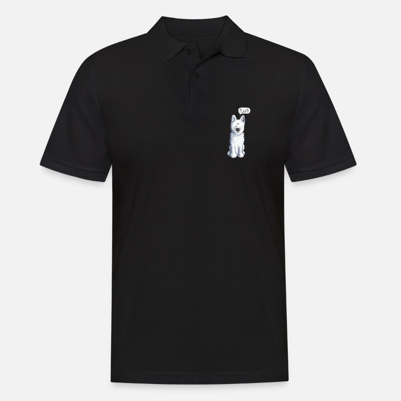 Schweizer Schäferhund Play - Männer Poloshirt - Schwarz