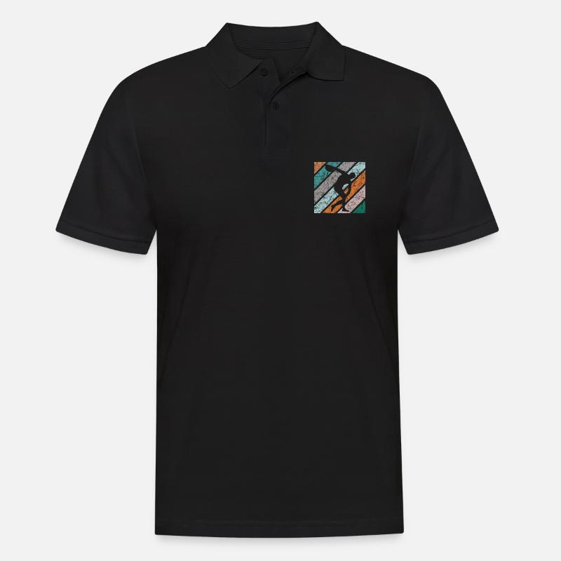 Diskuswerfen Design Diskuswerfer Diskuswerferin - Männer Poloshirt - Schwarz