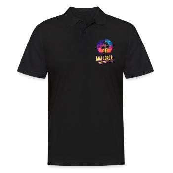 Majorque Espagne Île d’été Palmiers Beach Party - Polo Homme - noir - Devant - Kai (181cm)