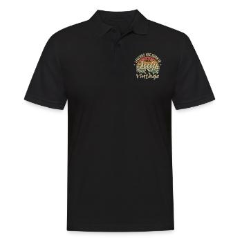 Vintage July 1985 Birthday July 1985 - Men's Polo Shirt - black - Front - Kai (181cm)