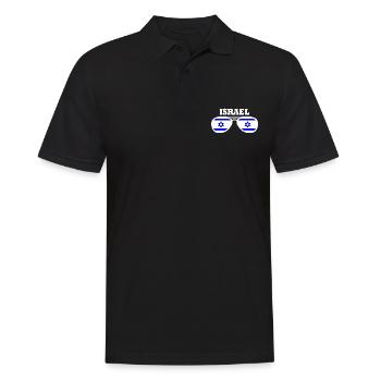 Israel - Men's Polo Shirt - black - Front - Kai (181cm)