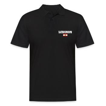 Libanon - Männer Poloshirt - Schwarz - Vorne - Kai (181cm)