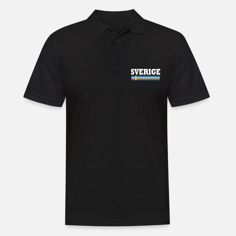Drapeau de la Suède - Polo Homme - noir