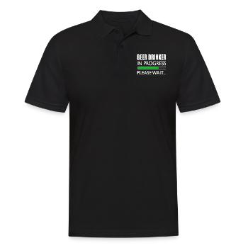 Beer lover Biertringer Funny toast - Men's Polo Shirt - black - Front - Kai (181cm)