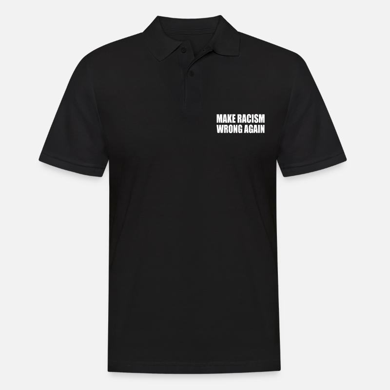 make racism wrong again - Männer Poloshirt - Schwarz