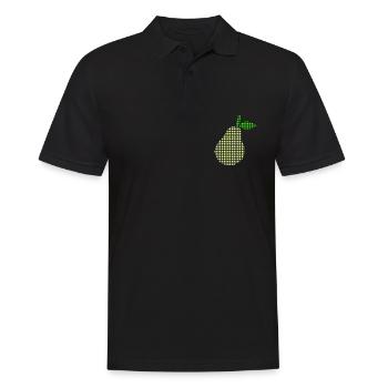 Birne - Männer Poloshirt - Schwarz - Vorne - Kai (181cm)