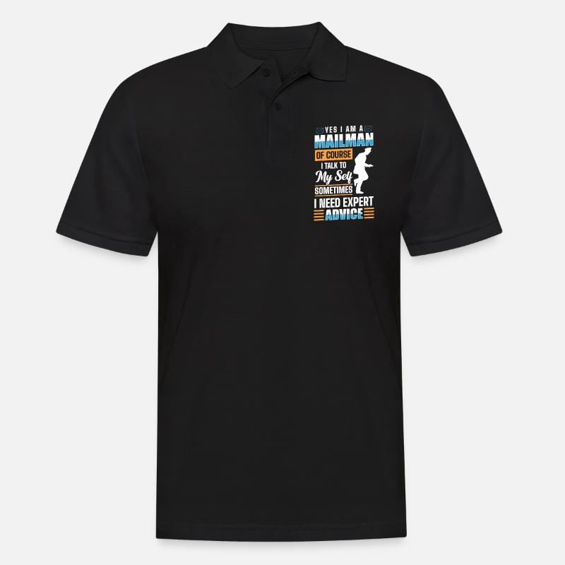 Post Beruf Arbeit Paketbote - Männer Poloshirt - Schwarz