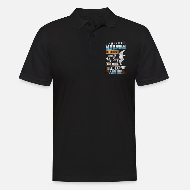 Postbote Briefe Beruf Briefbote - Männer Poloshirt - Schwarz