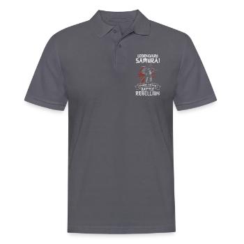 Japan Honor Ninja - Men's Polo Shirt - charcoal grey - Front - Nico (186cm)
