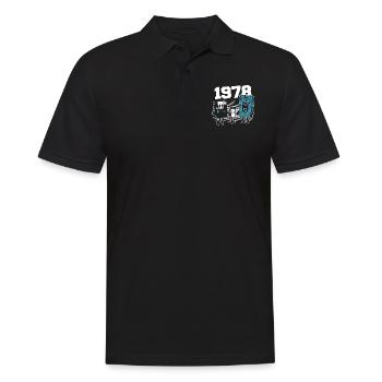 Vintage Born In 1978 Birthday Gift 1978 - Men's Polo Shirt - black - Front - Kai (181cm)