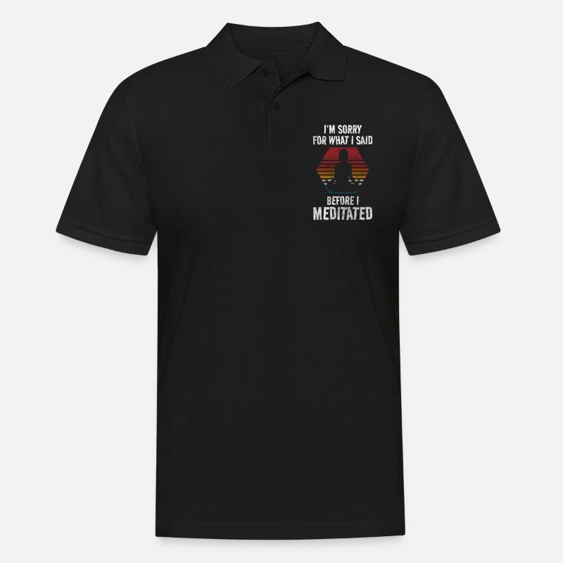 Conscience de la méditation Om - Polo Homme - noir