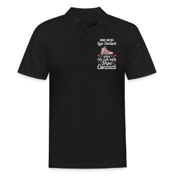 Schuhe Sammeln Trend Kaufsüchtig - Männer Poloshirt - Schwarz - Vorne - Kai (181cm)