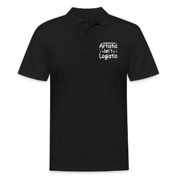 Funny Art Painter Artistic Isn´t Logistic Drawing - Männer Poloshirt - Schwarz - Vorne - Kai (181cm)