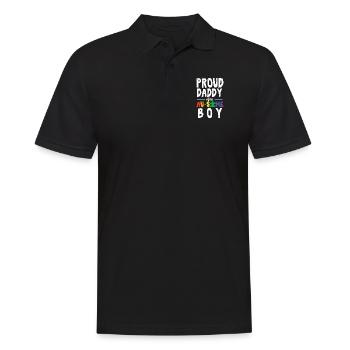 Autism Proud Daddy of an Au Some Boy - Men's Polo Shirt - black - Front - Kai (181cm)