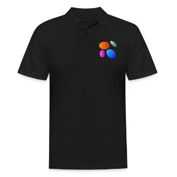 Circles - ellipses #4 - playing with geometry - Men's Polo Shirt - black - Front - Kai (181cm)