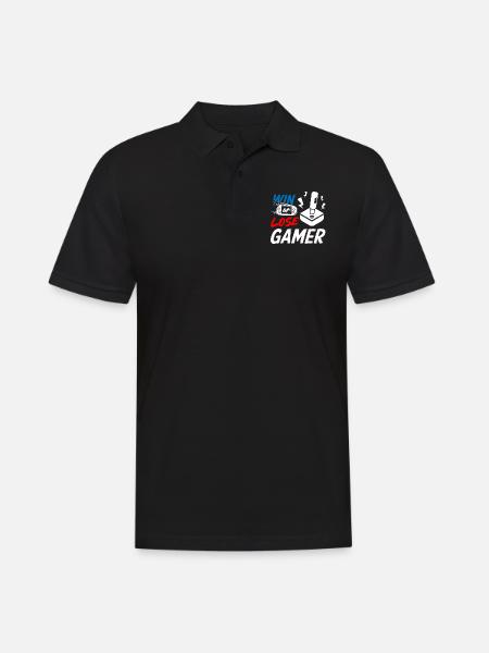 Win or Lose Gamer - Men's Polo Shirt - black
