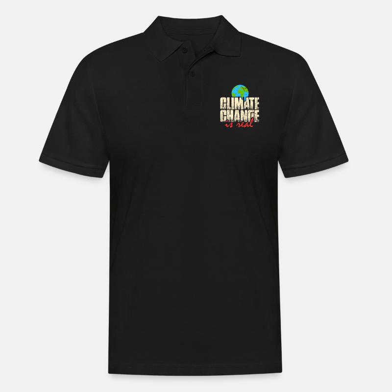 Climate change is real - Men's Polo Shirt - black
