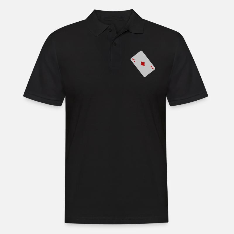 Karo As - Männer Poloshirt - Schwarz