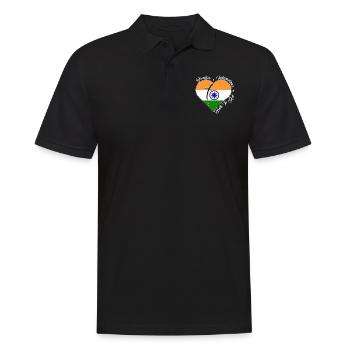 Freedom Faith in God - India - Men's Polo Shirt - black - Front - Kai (181cm)