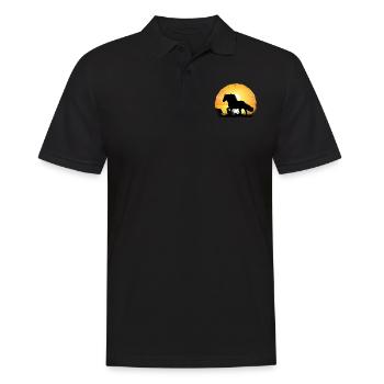 Sunset - Cold Blood Horse - Men's Polo Shirt - black - Front - Kai (181cm)