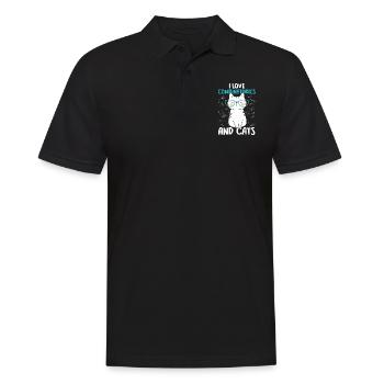 I Love Cats - Combinatorics - Men's Polo Shirt - black - Front - Kai (181cm)