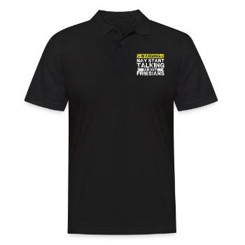 Apropos Friesisch - Männer Poloshirt - Schwarz - Vorne - Kai (181cm)